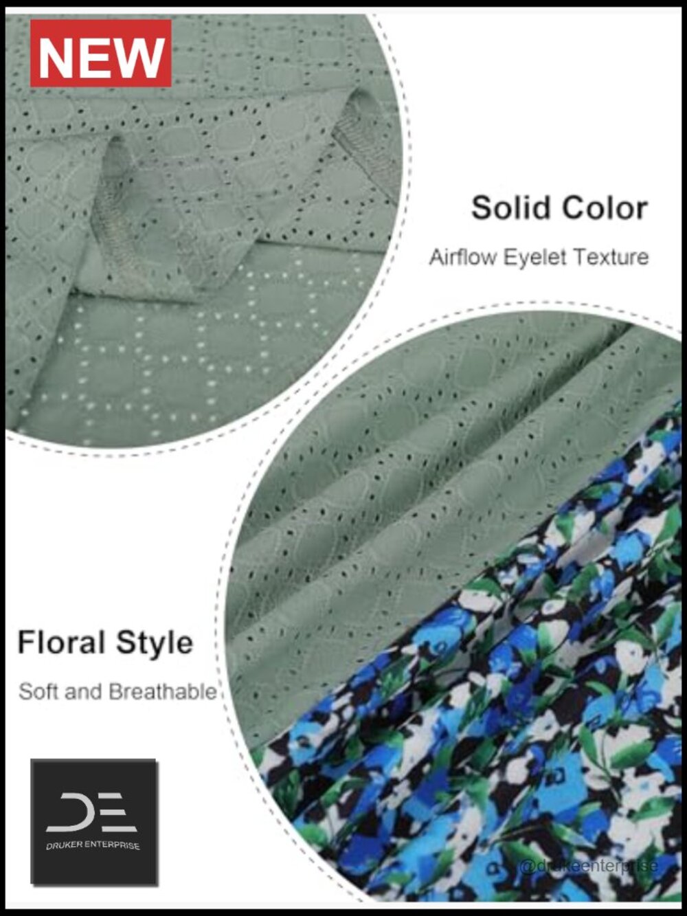 Eyelet Loose Casual Tank Top Crew Neck Sleeveless Summer Top - Picture 6 of 6
